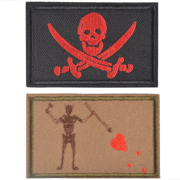 Dead Men Tell No Tales Jolly Roger Patch (Embroidered Hook) – MILTACUSA