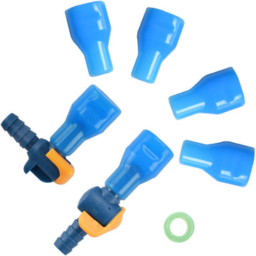 4 Pack Bite Valve Replacement and 90 Degree Silicone Mouthpiece for  Hydration Pack. Shutoff Nozzle and O-Ring Kit for Outdoor Backpack Hydration  Bladder Reservoir 