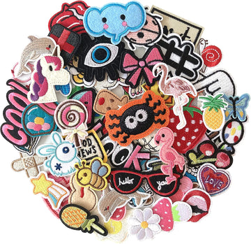 Dropship 60PCS Random Assorted Iron On Patches, Cute Sewing Applique For  Jackets, Hats, Backpacks, Jeans, DIY Accessories, A to Sell Online at a  Lower Price