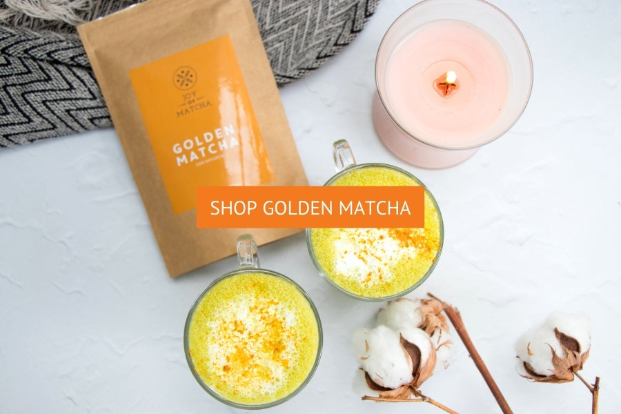 Golden matcha met kurkuma thee