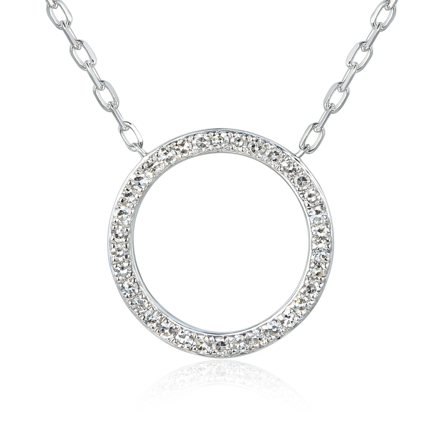 14KT Rose Gold Diamond Interlocking Circle Necklace - Necklaces - Shop by  Style (ships in 4-6 weeks) - SHOP