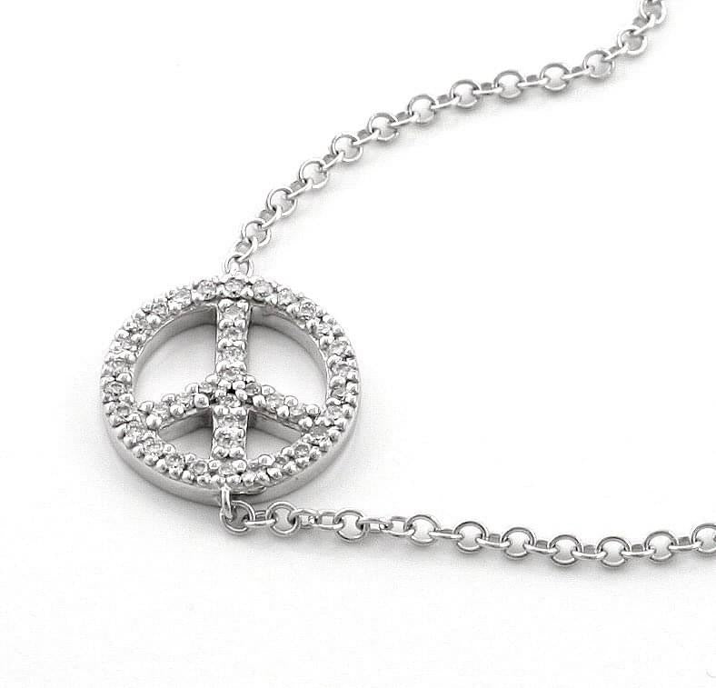 Rubies Adult Silver Jumbo Peace Sign Necklace : Target