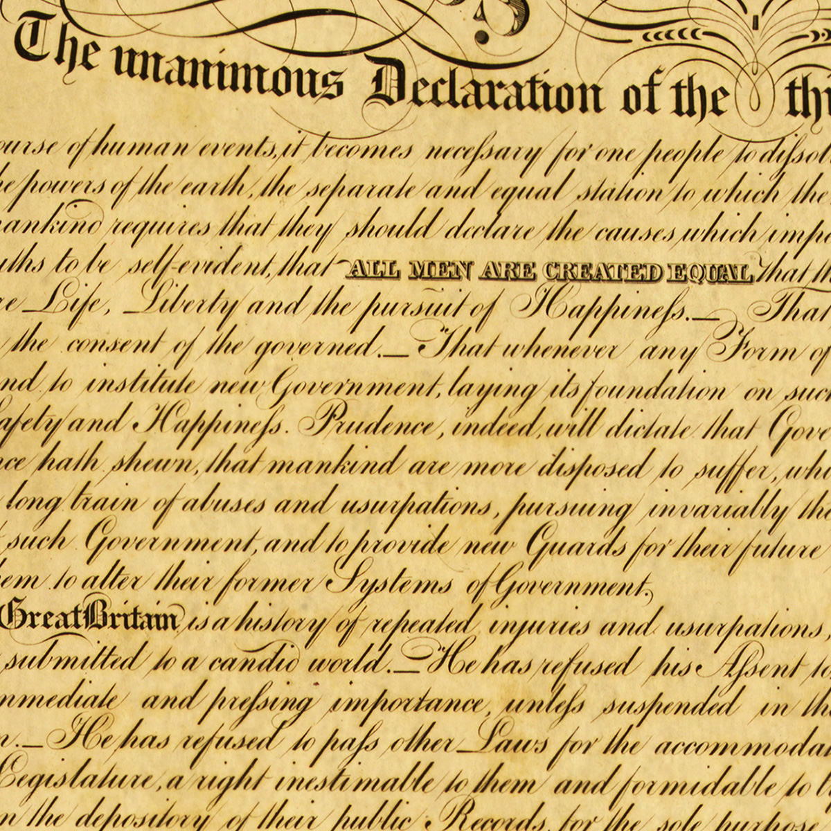 Printable Copy Of The Declaration Of Independence