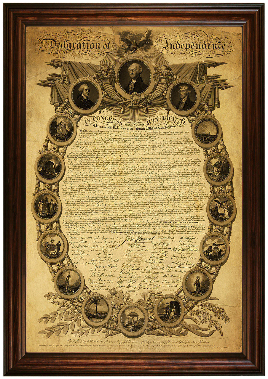 Framed Premium Edition Of The Declaration Of Independence