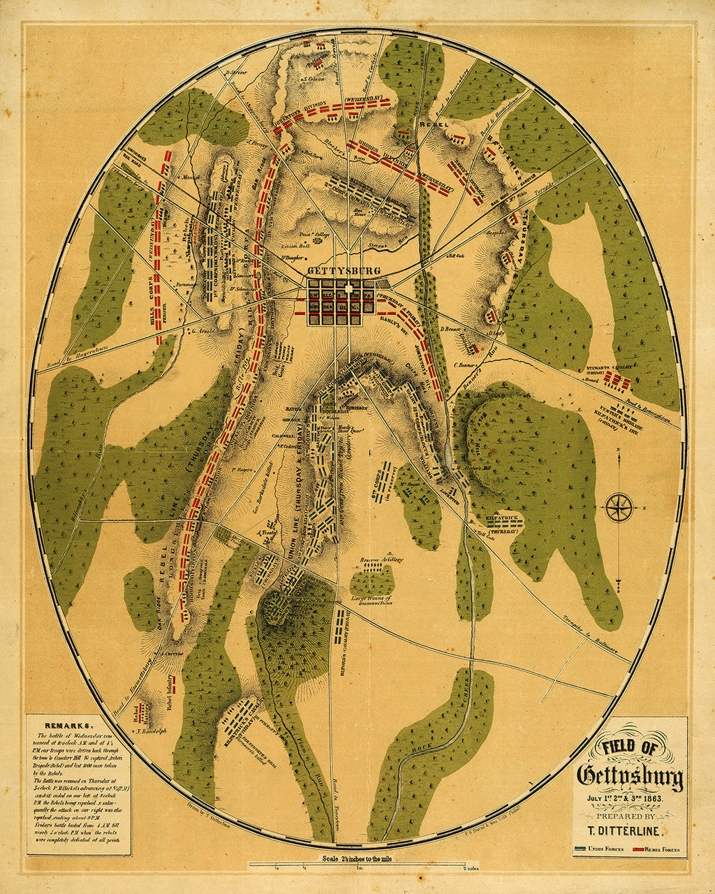 civil war map battles