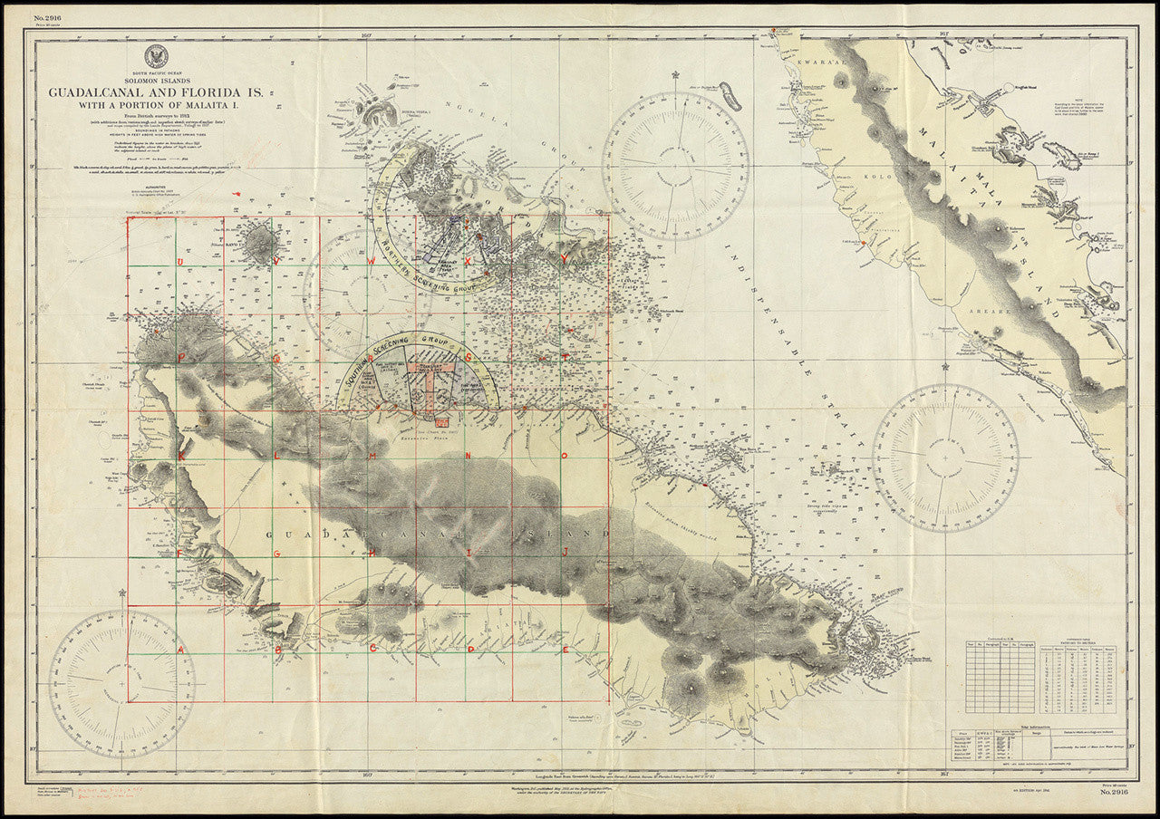 Guadalcanal Sea Battle Map