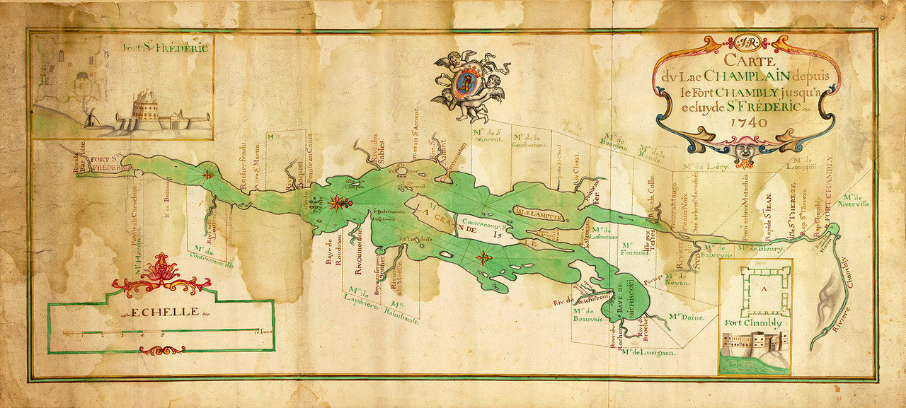 Lake Champlain Map 1740 French And Indian War