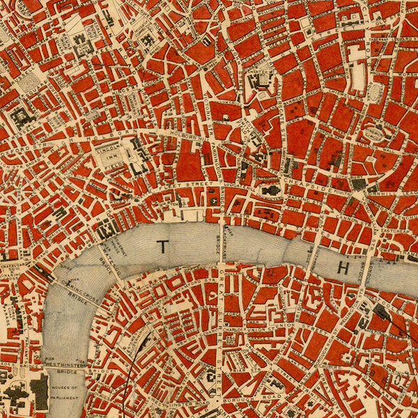 London, 1851, Illustrated City Plan, John Tallis | Battlemaps.us