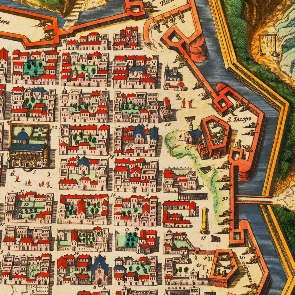 Malta, 1663, Valletta Citta & Fortezza, Blaeu Map ...