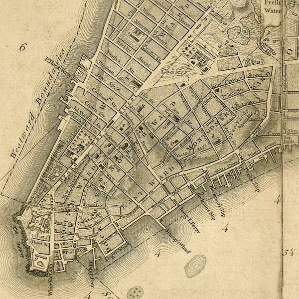 New York, 1776, Manhattan, Ratzer Plan | Battlemaps.us