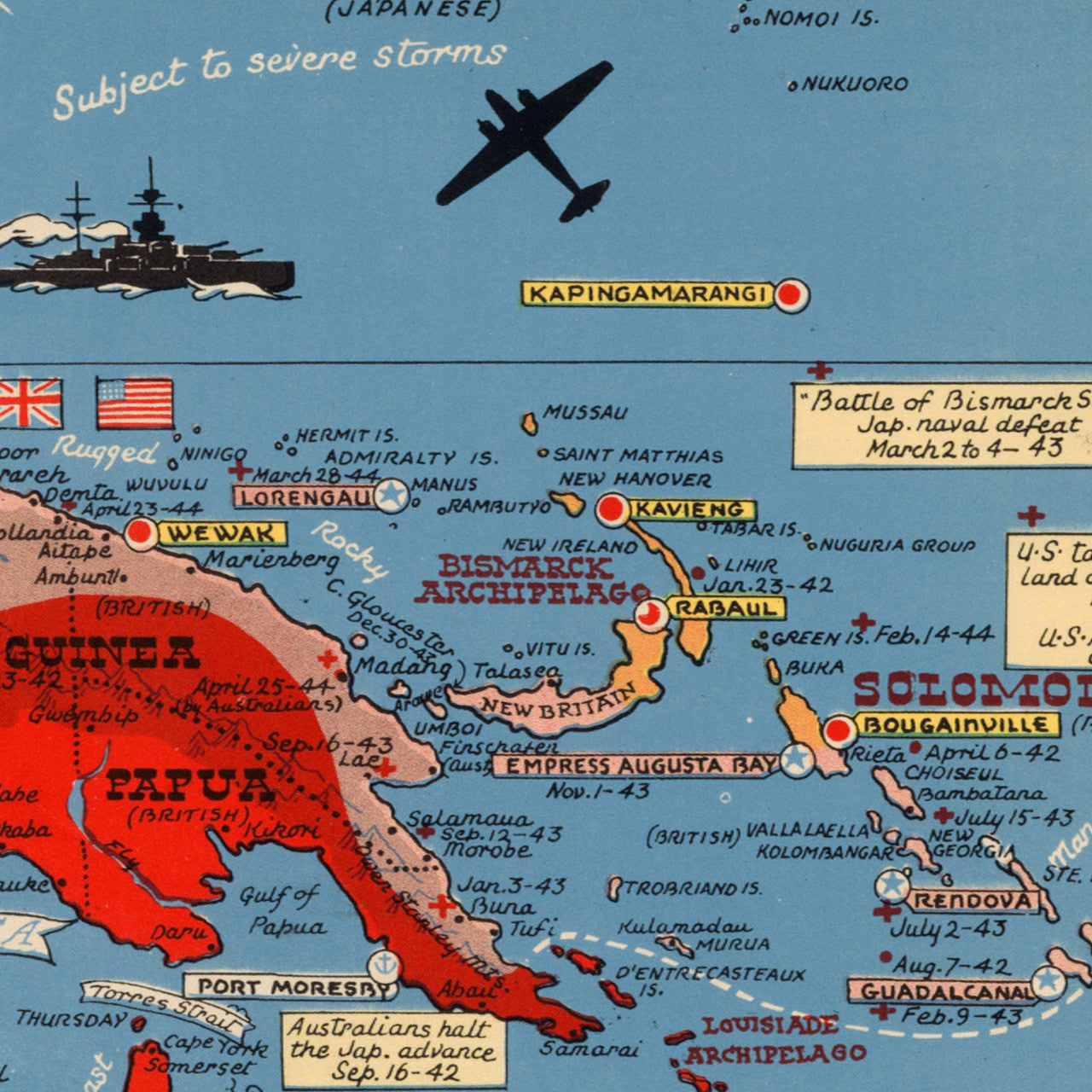 us navy ship losses world war 2 south pacific islands