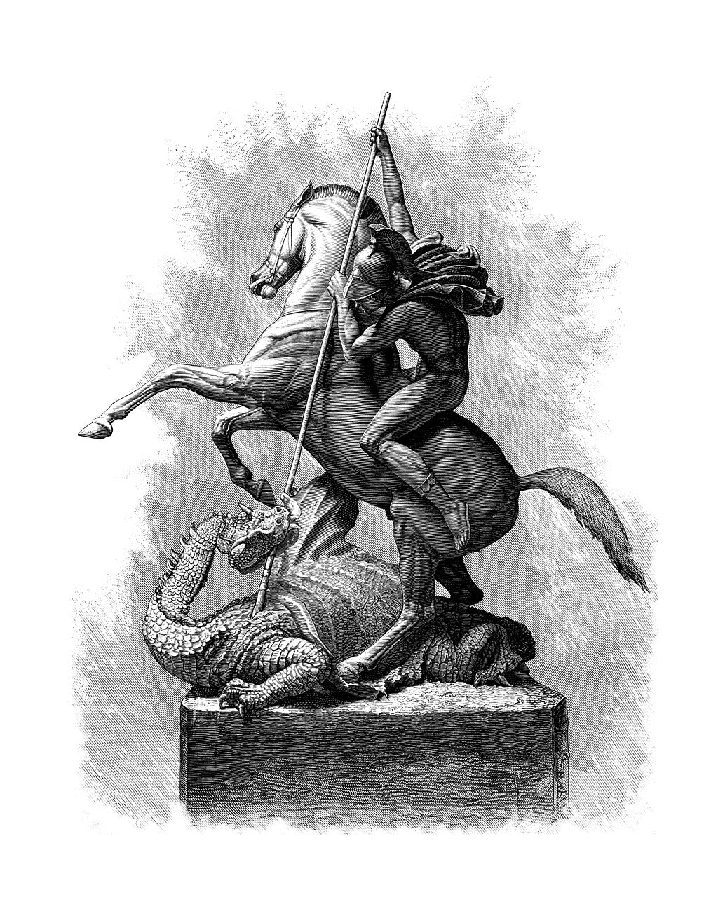 St. & the Dragon, 1878, Fine Art Print Battlemaps.us