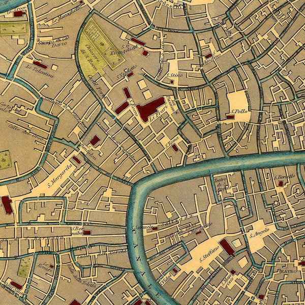 Venice, Venezia, Venedig, 1835, SDUK Antique Map | Battlemaps.us