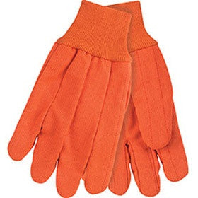 orange cotton gloves