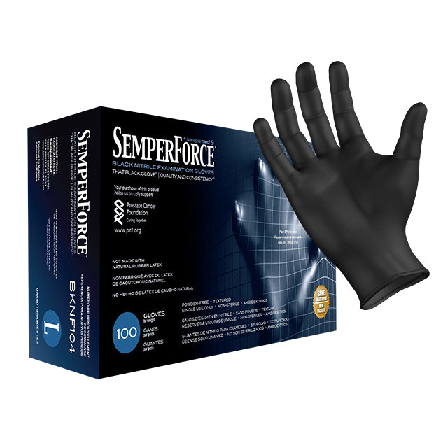 5 mil Black Powder Free Exam Nitrile Gloves - saraglove.com