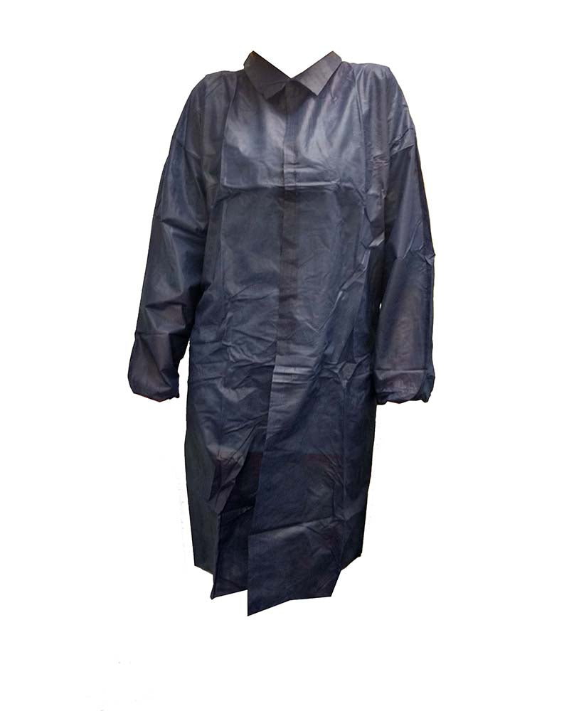 Disposable Dark Blue Lab Coats - saraglove.com