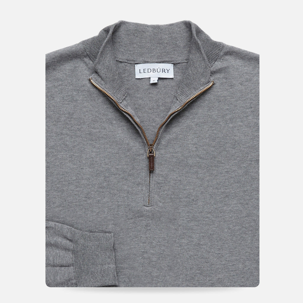 The Charcoal Heather Easterley Half-Zip Sweater – Ledbury