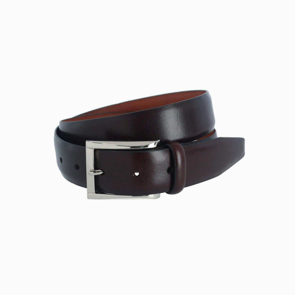 Trafalgar Broderick Dark Brown Leather Dress Belt – Ledbury