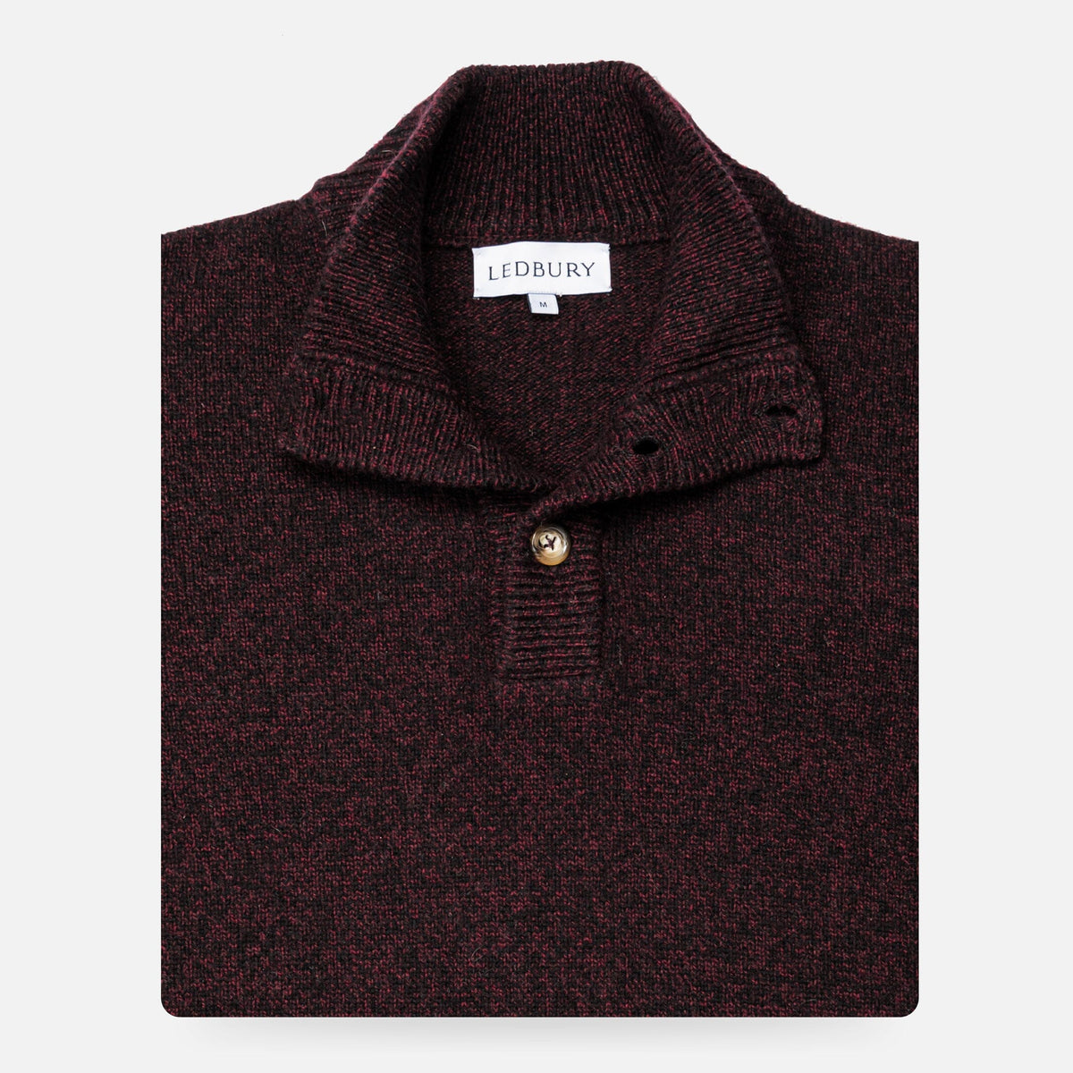 The Dark Burgundy Brewer Mock Neck Sweater – Ledbury