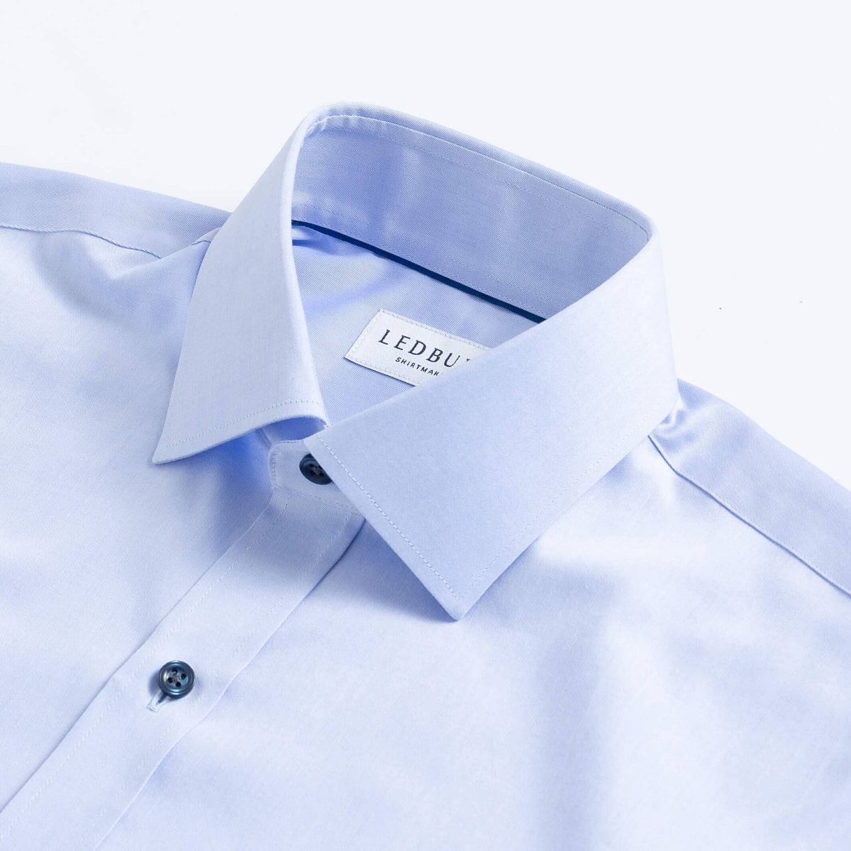 The Blue Madison Fine Twill with Navy Buttons Custom Shirt