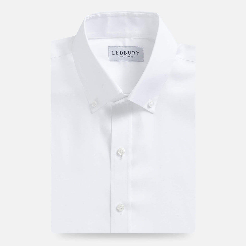 Cornwall Talloos nevel The White Korte Non Iron Oxford Custom Shirt – Ledbury