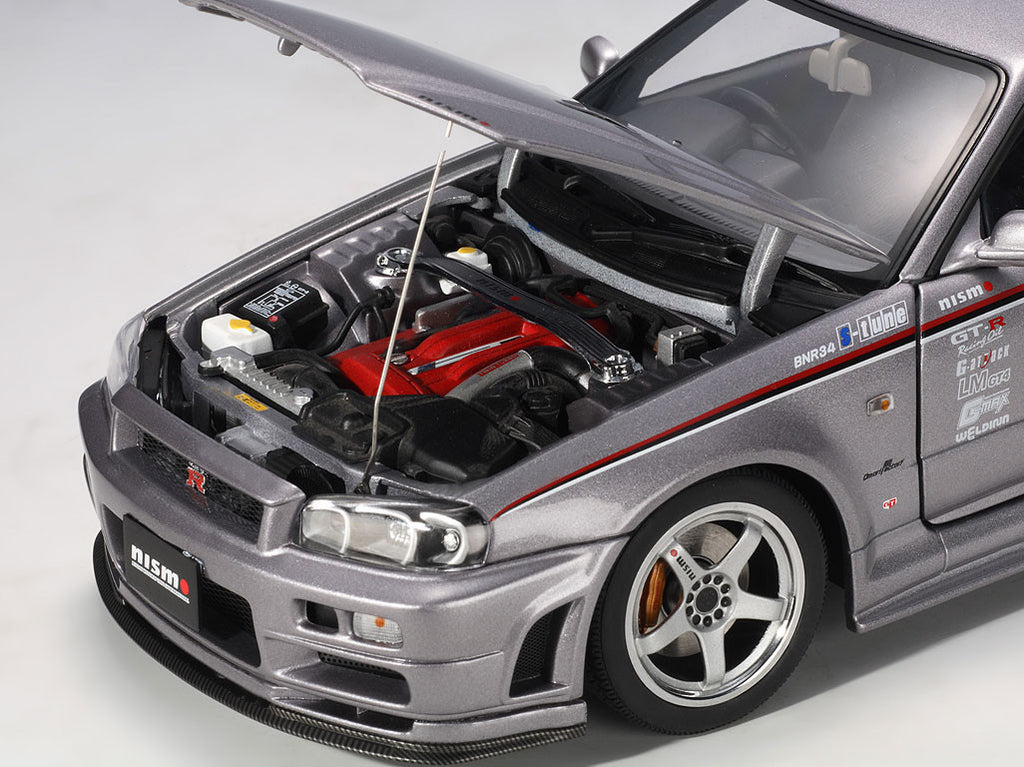 1:18 NISSAN SKYLINE GT-R (R34) NISMO S-TUNE VERSION (SPARKLING SILVER)