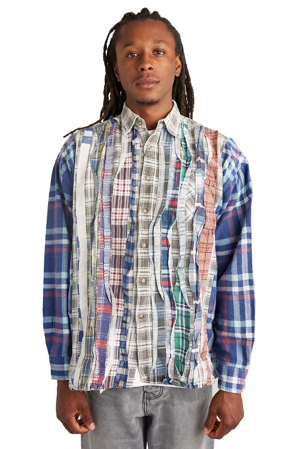 Needles Mens Ribbon Wide Flannel Shirt | ROOTED