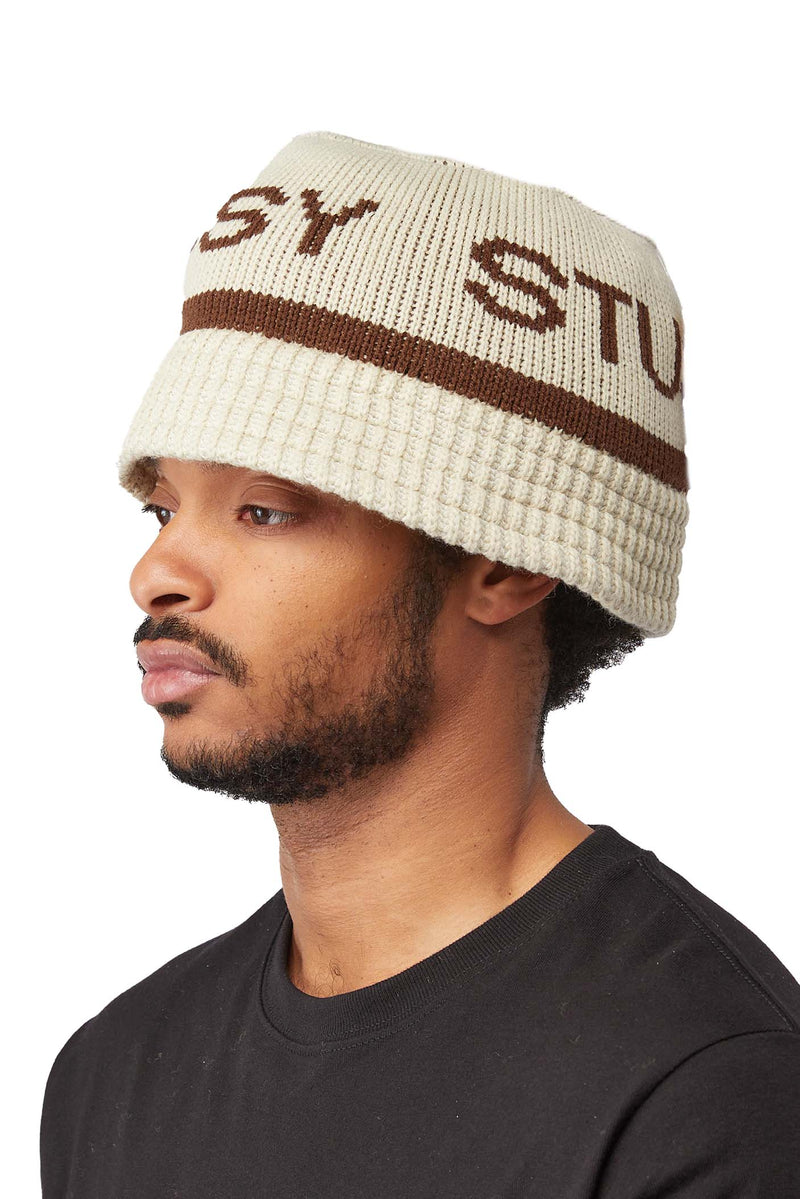 させていた STUSSY STUSSY Jacquard Knit Bucket Hat BLACK の通販 by