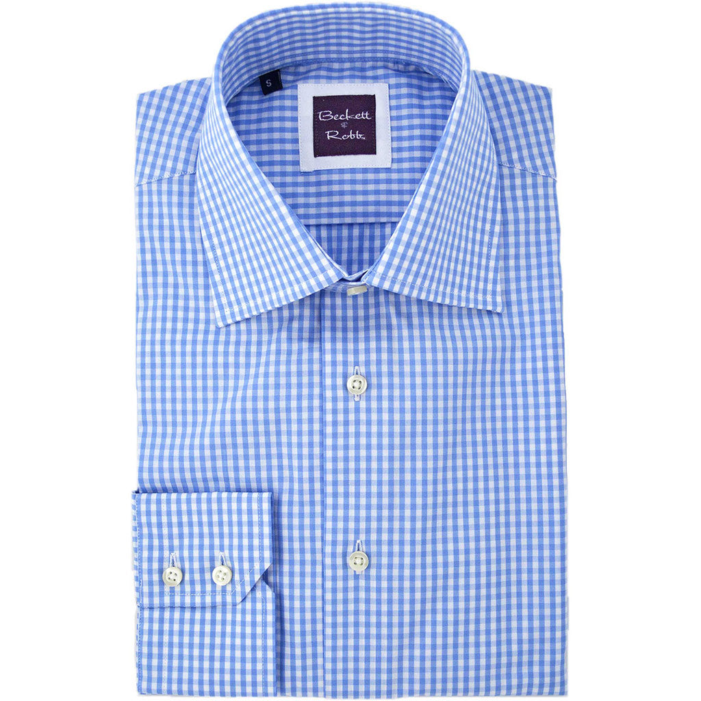 Light Blue Gingham Shirt - Beckett & Robb