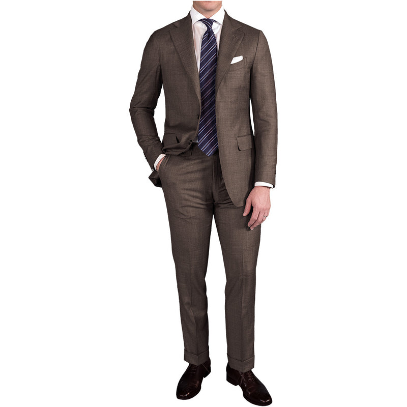 Brown Sharkskin Suit - Beckett & Robb