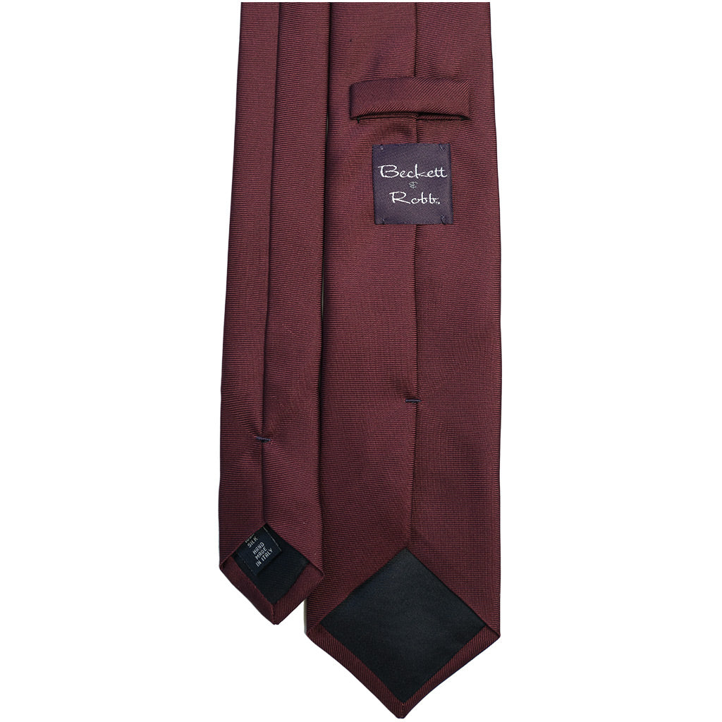 Burgundy Silk Tie - Beckett & Robb