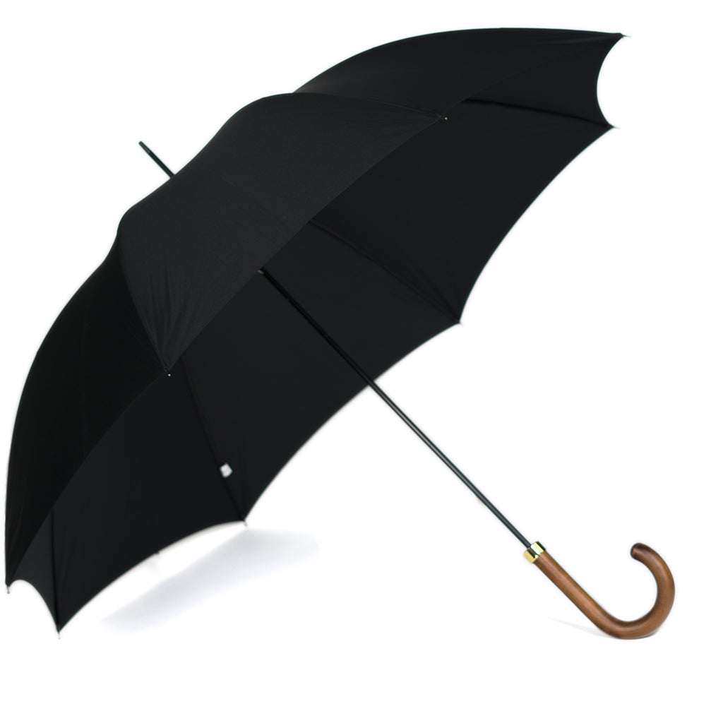 Fox Maple Crook Handle Telescopic Umbrella - Navy Canopy - Beckett