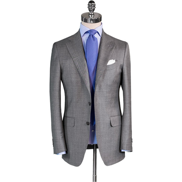 Light Grey Sharkskin Suit - Beckett & Robb