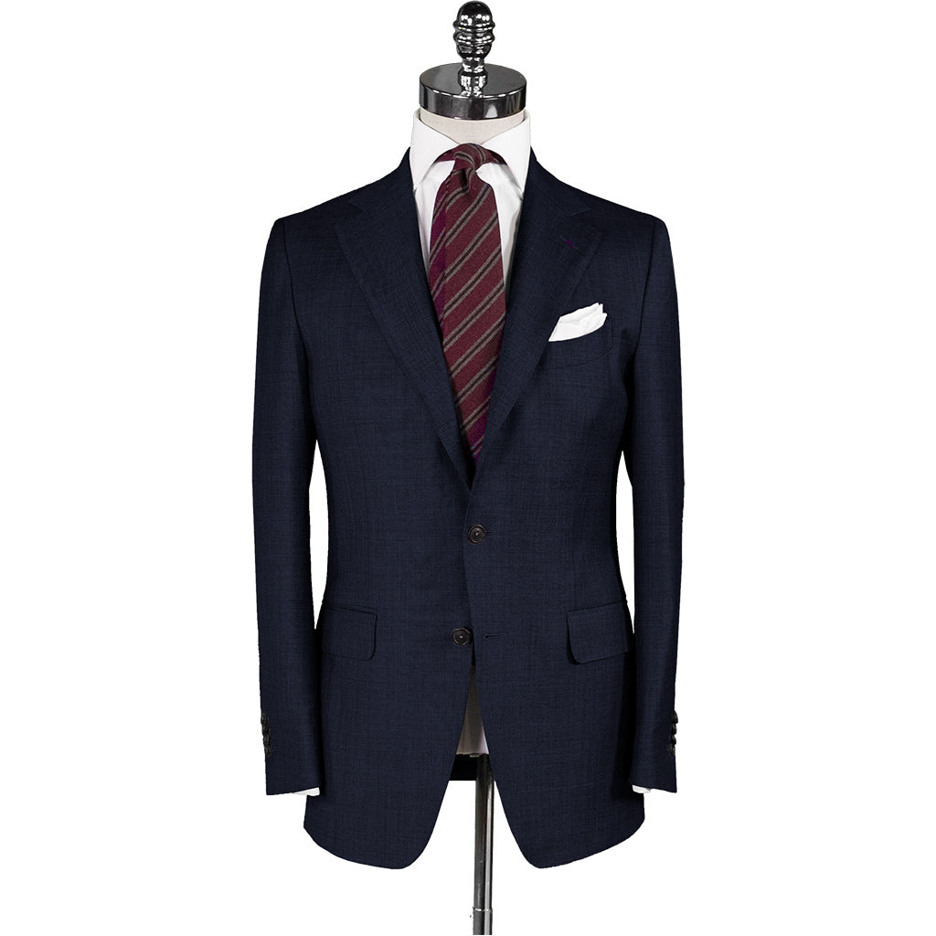 Navy Grey Plain Weave Suit - Beckett & Robb