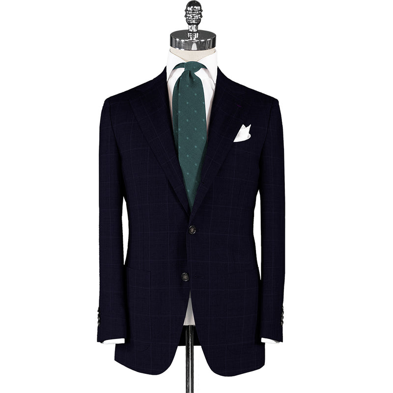 Navy Windowpane Suit - Beckett & Robb