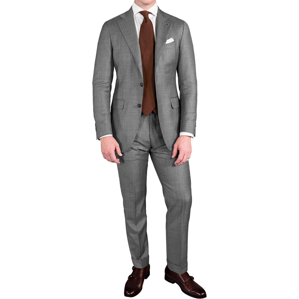 Twill Light Grey Suit - Beckett & Robb