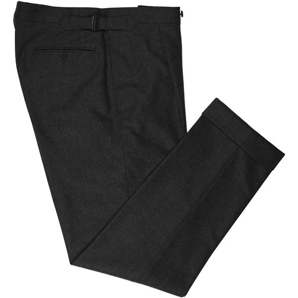 Charcoal Flannel Trousers - Beckett & Robb