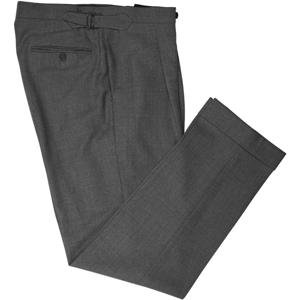 Light Grey Flannel Trousers - Beckett & Robb