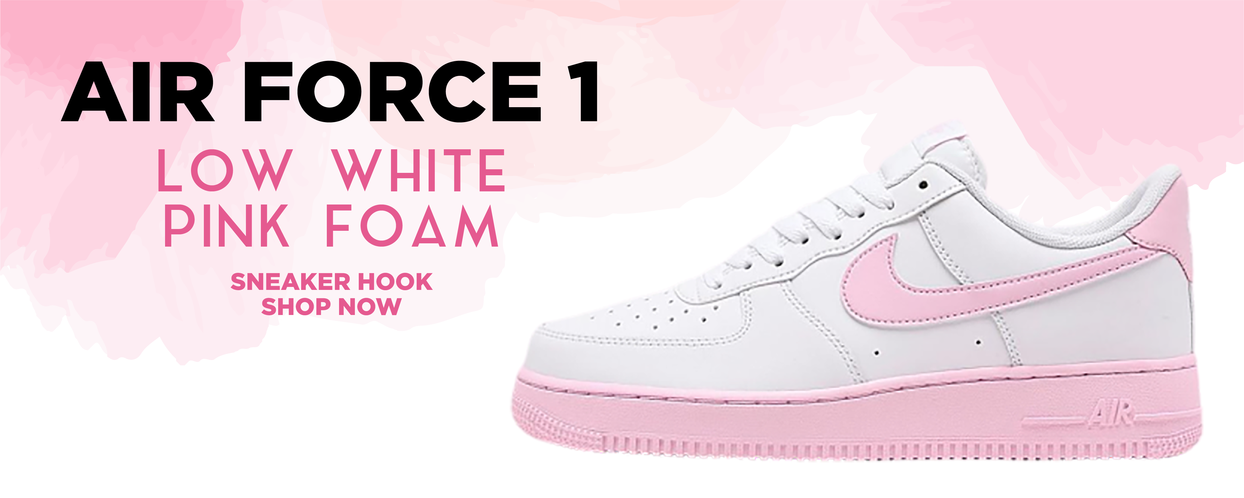 air force 1 low white pink foam