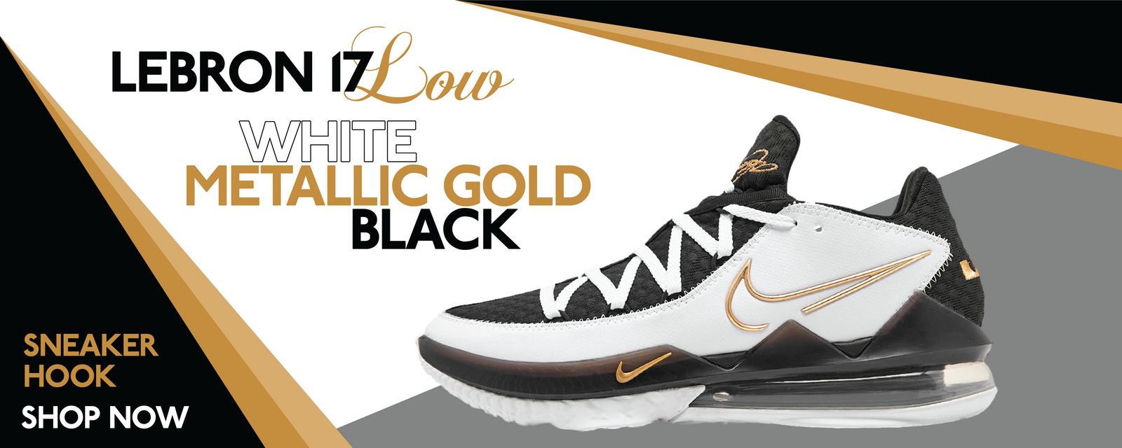 lebron 17 low white and gold