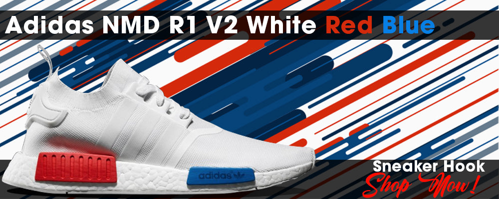 adidas nmd r1 white red blue