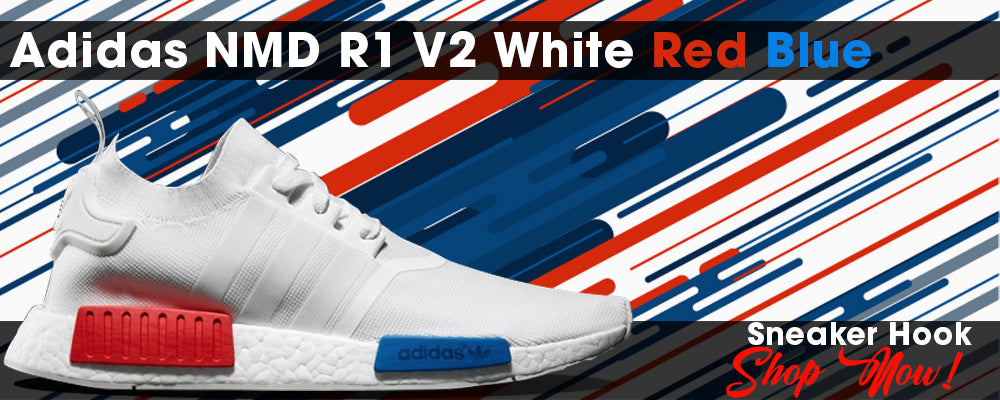 nmd r1 v2 white red blue