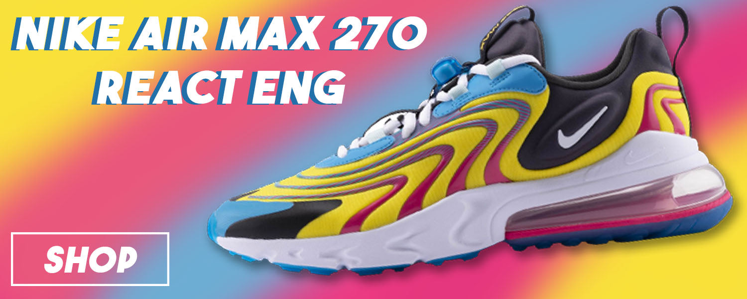 Clothing Made To Match Nike Air Max 270 React Eng Laser Blue Sneakers Cap Swag