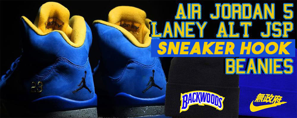 Beanies to match Air Jordan 5 Alt. Laney JSP sneakers