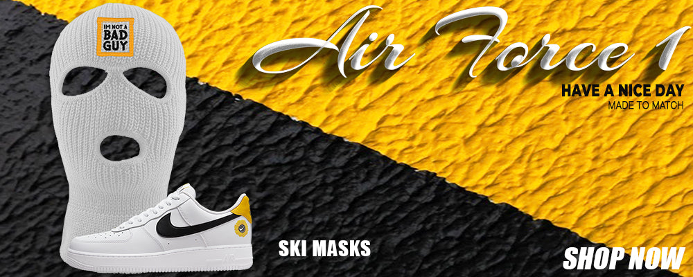 Have A Nice Day AF1s Ski Masks to match Sneakers | Winter Masks to match Have A Nice Day AF1s Shoes