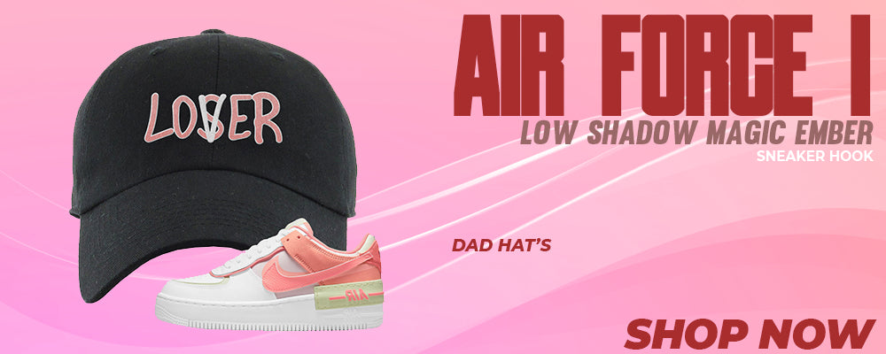 Air Force 1 Low Shadow Magic Ember Dad Hats to match Sneakers | Hats to match Nike Air Force 1 Low Shadow Magic Ember Shoes