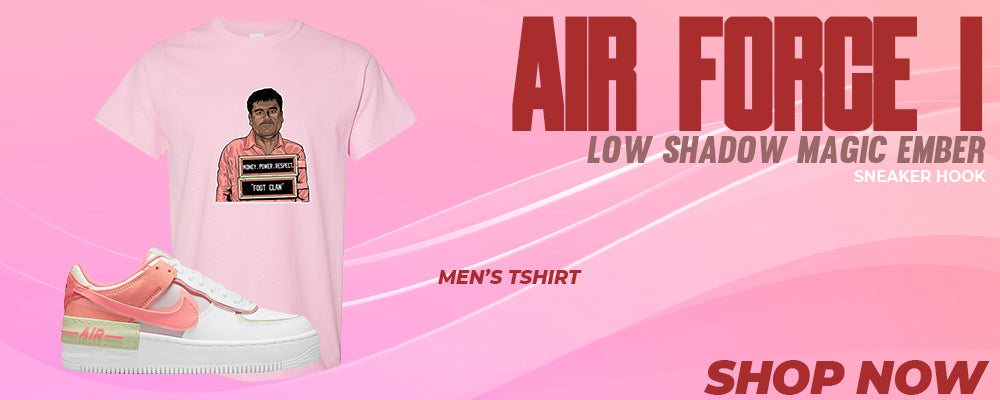 Air Force 1 Low Shadow Magic Ember T Shirts to match Sneakers | Tees to match Nike Air Force 1 Low Shadow Magic Ember Shoes