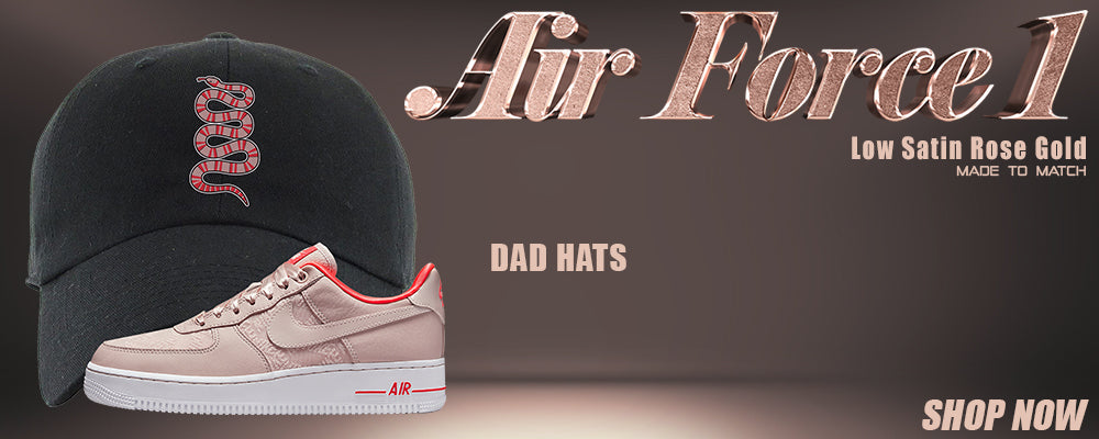 Satin Rose Gold Low AF1s Dad Hats to match Sneakers | Hats to match Satin Rose Gold Low AF1s Shoes