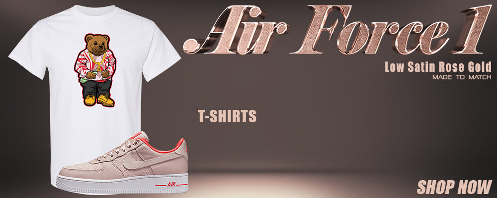 Satin Rose Gold Low AF1s T Shirts to match Sneakers | Tees to match Satin Rose Gold Low AF1s Shoes