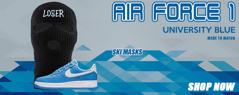 University Blue Low AF1s Ski Masks to match Sneakers | Winter Masks to match University Blue Low AF1s Shoes